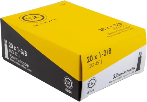 Miniatura 45 de Sunlite Tubos de válvula Schrader Standad, varios tamaños Negro