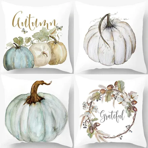 Miniatura 14 de PSDWETS Juego de 4 fundas de almohada de Navidad de 18 x 18 pulgadas, decoración de Navidad, muñeco de nieve, corona de Papá Noel, árbol de Navidad