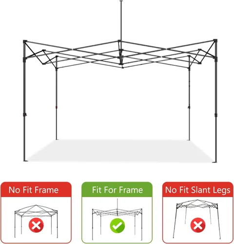 Miniatura 2 de ABCCANOPY - Toldo de repuesto para carpa desplegable (10x10 pies, beige)