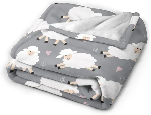Miniatura 2 de Manta de forro polar de oveja, ligera y ultrasuave, para sofá, cama, campamento, viajes, manta de microfibra súper suave y acogedora de 50 x 40