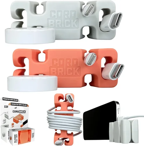 Miniatura 27 de CordBrick Rellenos para Calcetines para Adultos Gestión de Cables Soporte de Cable con Peso Envoltorio de Cable Soporte para Teléfono - Organizador