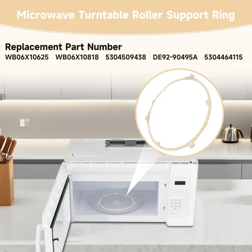 Miniatura 4 de Anillo giratorio de microondas Anillo de rueda de soporte de rodillo de 8.5 pulgadas compatible con Samsung GE Frigidaire Reemplazar#: WB06X10625