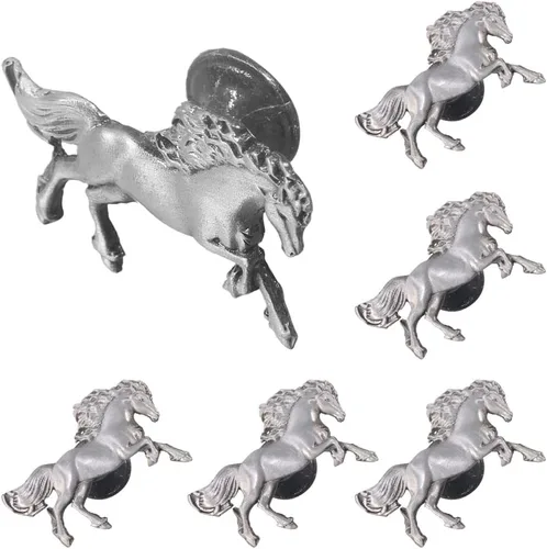 6 pomos en forma de caballo, manija de puerta, armario, cajón, aparador, pomos de un solo agujero, manijas para muebles de cocina, armario, armario