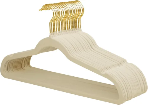 Miniatura 20 de ManGotree Perchas de terciopelo para abrigos, perchas antideslizantes de fieltro para trajes, colgador de ropa ultradelgado que ahorra espacio