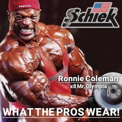 Miniatura 2 de Guantes de levantamiento de peso Schiek, Serie de firma de Ronnie Coleman - Guantes de agarre para levantamiento de pesas