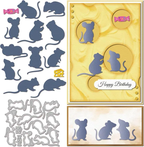 Miniatura 9 de GLOBLELAND Troqueles de corte para perros y gatos, huesos y garras, plantillas de estampado de corte de animales lindos para álbumes de recortes