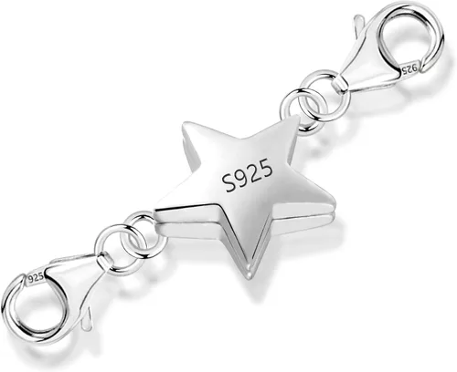 Miniatura 9 de Collar magnético de corazón de oro de 14 quilates, cierres y cierres de plata de ley 925, cierre de langosta doble, cierres magnéticos de joyería
