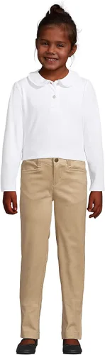 Miniatura 5 de Lands' End Camisa de punto con cuello Peter Pan de manga larga para niñas