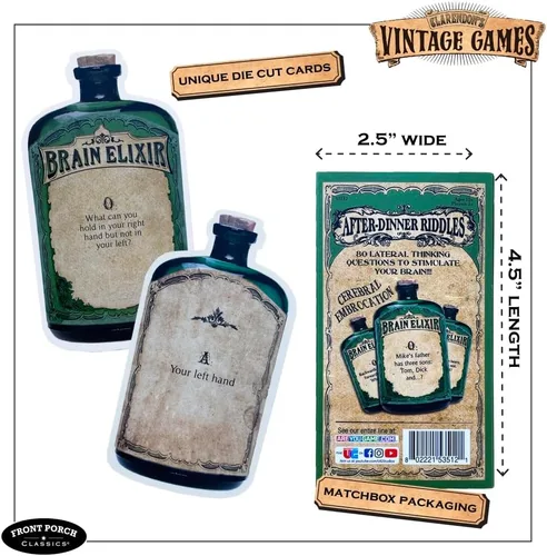 Miniatura 3 de Front Porch Classics Elixir cerebral – Después de la cena RIDDLES tarjetas, el paquete puede variar