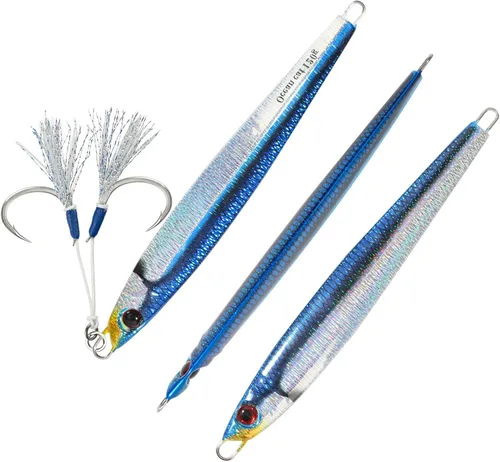 Miniatura 9 de OCEAN CAT Jigs de pesca de agua salada en alta mar Jigging de velocidad de lanzamiento lento señuelos vertical Jigging vertical Plantilla de otoño