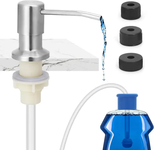 Dispensador de jabón para fregadero integrado, dispensador de jabón para fregadero de cocina, dispensador de jabón inoxidable para fregadero de