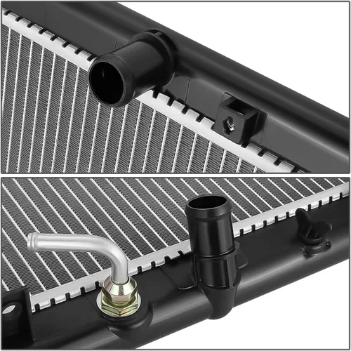 Miniatura 3 de DNA Motoring OEM-RA-13068 Radiador de núcleo de aluminio de 1 fila compatible con Honda Fit 09-13, 28-3/8 pulgadas de ancho x 13-3/4 pulgadas