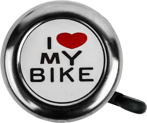 Sunlite "I Love My Bike Bell Cromado plateado