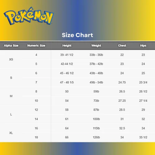 Miniatura 7 de Pokemon Pijama de una pieza para niños, disfraz de Pikachu con capucha o para dormir con cremallera frontal, tallas 4-10, Multi