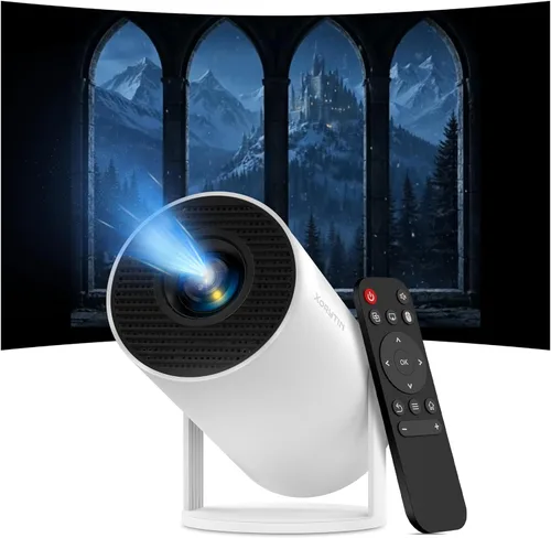 Aplicaciones integradas: mini proyector con WiFi y Bluetooth, compatible con proyector portátil de 1080P con Android 11, 160 lúmenes ANSI, rotación
