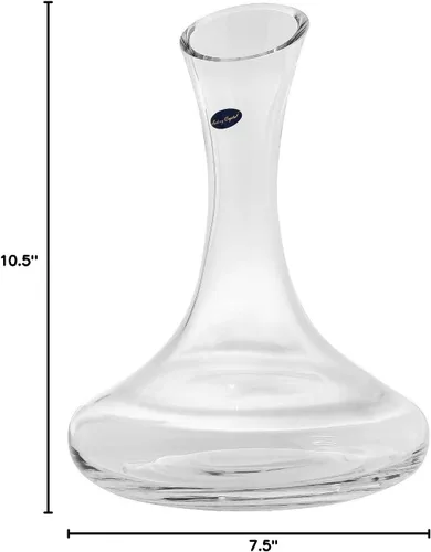 Miniatura 5 de Amlong Crystal Decantador de vino grande sin plomo, jarra de vino tinto, regalo de vino, accesorios de vino de 58 onzas (57.5 fl oz), con tapón