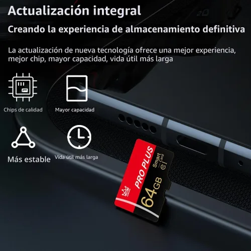 Miniatura 4 de Paquete de 5 tarjetas TF de 64 GB con adaptador, tarjeta de memoria de alta velocidad, UHS-I C10 A1 tarjeta TF para tablet/teléfono 64GB-5 Pack