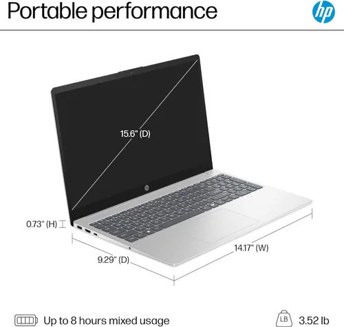 Miniatura 6 de HP 15.6" Touchscreen Laptop Computer, Customized 8GB/16GB/32GB DDR4 RAM, 256GB/512GB/1TB PCIe SSD, Intel 6-Core Processor, WiFi 6, Bluetooth 5.3