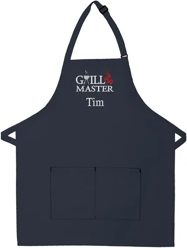 Miniatura 10 de Delantal bordado personalizado para adultos, hecho en los Estados Unidos, para hombres, mujeres, día del padre, cocina, barbacoa, parrilla, regalo