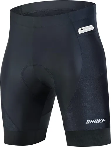 Souke Sports Pantalones cortos de ciclismo acolchados para hombre, cómodos pantalones de ciclismo de carretera