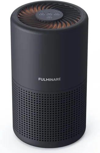 Purificadores de aire para recámara, FULMINARE Filtro de aire HEPA H13 verdadero, limpiador de aire silencioso con luz nocturna, purificador de aire