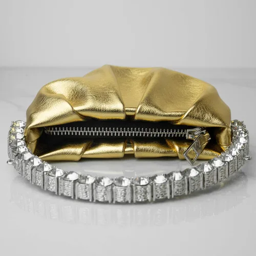 Miniatura 6 de Mini Glitter Diamond Handle Handbag Circular Evening Crossbody bag Sparkly Bride Wedding Party Prom Purses For Women