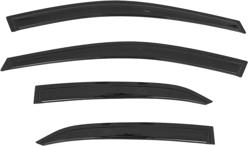 Miniatura 16 de IKON MOTORSPORTS Viseras de ventana de canal compatibles con Toyota Camry 2018-2024, protectores de lluvia acrílicos ahumado/tintados, deflectores