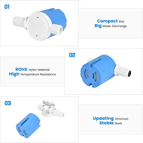 Miniatura 4 de Válvula automática de control de nivel de agua de 1/2 "- Tipo interior, válvula de flotador para tanque de agua, energía solar, olla automática
