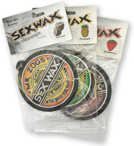 Miniatura 7 de Sex Wax Ambientadores de aire paquete de 6 (aroma de coco de 3 X y aroma de piña de 3 X)
