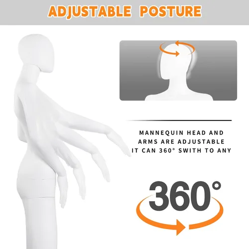 Miniatura 4 de Maniquí femenino de cuerpo completo maniquí torso vestido forma de vestido de costura modelo 70 pulgadas vestido ajustable maniquíes forma de ropa