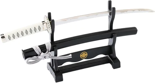 Miniatura 10 de Wablade Abrecartas Katana inspirado en samurái de 8.27 pulgadas, fabricado en Seki, Japón, con soporte y funda, abrelatas de correo japonés