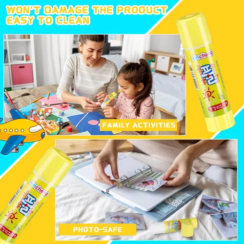 Miniatura 4 de Zubebe 100 barras de pegamento blanco a granel para aula, 0.32 onzas, pegamento lavable para manualidades, hogar, regreso a clases, estudiantes