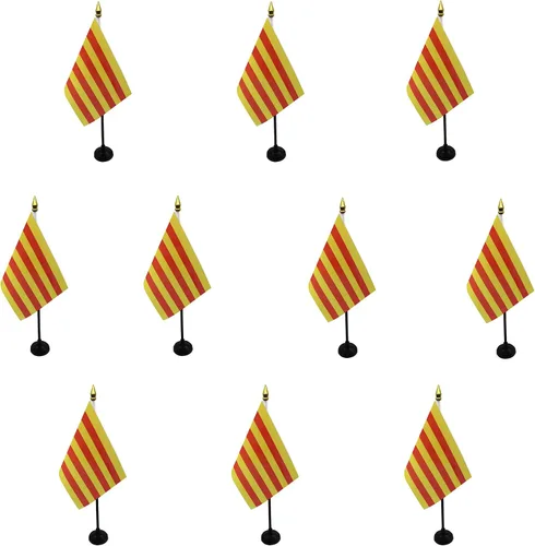 Miniatura 23 de AZ FLAG Bandera de mesa Ontario de 4 x 6 pulgadas, bandera de escritorio de Canadá - Región Canadiense de Ontario 5.9 x 3.9 in - Tapa de lanza