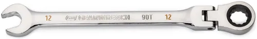 Miniatura 19 de GEARWRENCH Llave combinada de trinquete con cabeza flexible de 12 puntos, arco oscilante de 4 grados de 8 mm - 86708