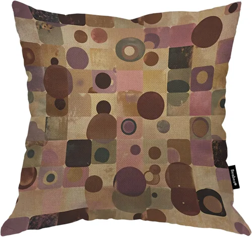 Miniatura 24 de Fundas de almohada de pintura artística, líneas abstractas amarillas y grises, fundas de almohada suaves, funda de cojín para sala de estar, cama