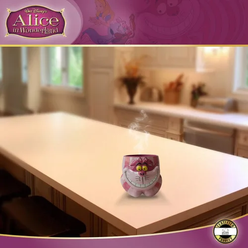 Miniatura 7 de Silver Buffalo - Taza de cerámica esculpida en 3D de 20 onzas, con diseño de Alicia en el país de las maravillas de Disney Cheshire Cat