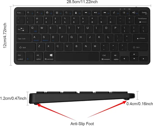 Miniatura 5 de TaIYanG Teclado Bluetooth para iPad Teclado inalámbrico compatible con iPad 10ª/10.2 (9ª/8ª/7ª generación), Air 5ª/4ª, Pro 11/12.9, 9.7, Mini y Negro