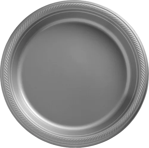 Miniatura 8 de Platos redondos de plástico desechables de color rosa brillante, 10.25 pulgadas (paquete de 50), vajilla resistente para fiestas, eventos y uso