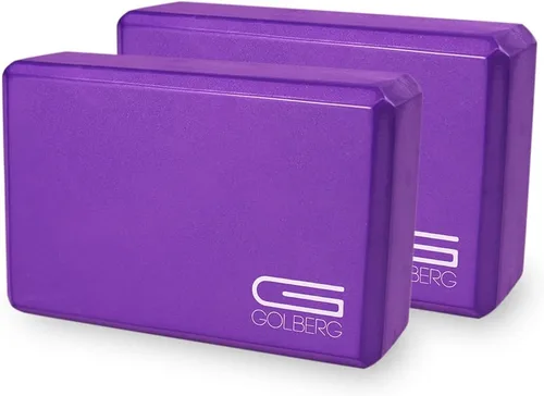 Miniatura 18 de Golberg - Bloque de espuma para yoga, para fitness, apoyo de alta intensidad y mejora la fuerza o flexibilidad, rosa/verde/verde oscuro, morado, 1