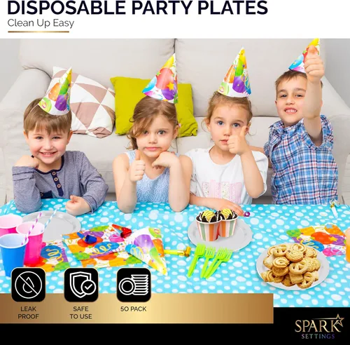 Miniatura 6 de Amcrate Platos llanos de papel blancos, platos de papel desechables de 8 1/2 pulgadas, platos desechables fuertes y resistentes para fiestas, cenas