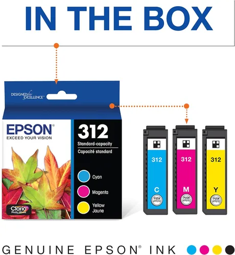 Miniatura 3 de Epson T312923 Claria Photo HD Color Combo Pack de tinta de cartucho de capacidad estándar y tinta T314XL Claria Photo HD - Paquete múltiple