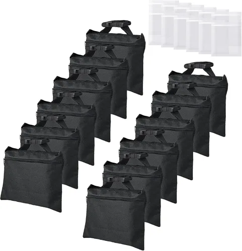 Miniatura 9 de Sacos de Arena 4 Paquetes con 4 Bolsas de PE, Sacos de Arena de Servicio Pesado, Sacos de Arena para Peso con Cremallera y Correas con Hebilla