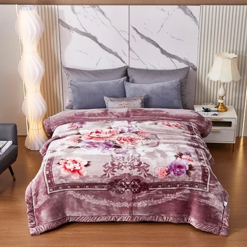 Miniatura 20 de LGYKUMEG Manta coreana con peso de 79 x 91 pulgadas, cálida manta de felpa de forro polar de invierno, súper suave y cálida, manta reversible de 2