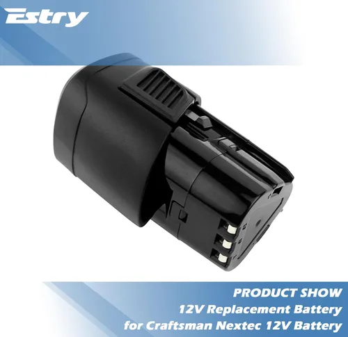 Miniatura 3 de Estry Batería de repuesto de 12 V 2000 mAh para Craftsman Nextec 9-11221 11221, 320.11221 batería de iones de litio