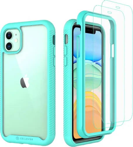 CellEver - Fundas para iPhone 11 (2 protectores de pantalla de cristal incluidos)