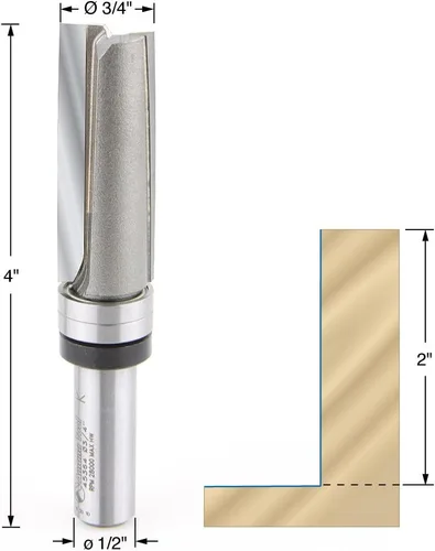 Miniatura 2 de Amana Tool - 45364 Plantilla de inmersión de cara de cizallamiento con punta de carburo 3/4 de diámetro x 2 "x 1/2 S