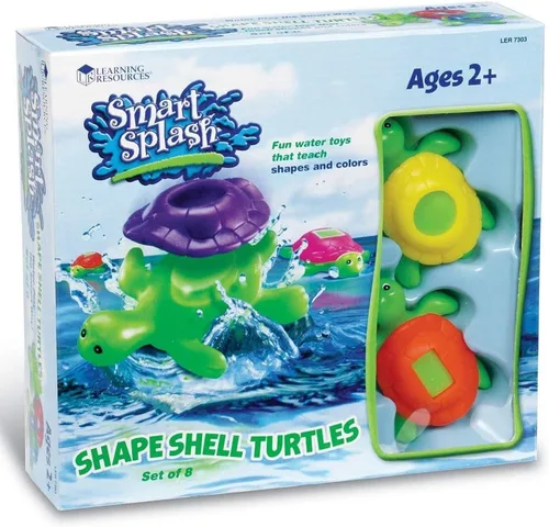 Miniatura 6 de Learning Resources Shape Shell Turtles, Learn Shapes, Juego de 8 juguetes de baño, a partir de 2 años