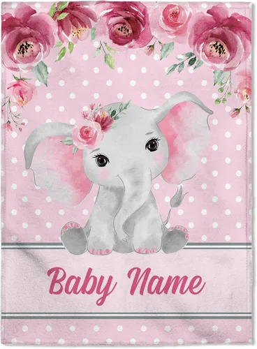 Miniatura 19 de FLOCHIL Manta de bebé personalizada para niñas, manta de bebé personalizada con nombre, manta de bebé de conejo personalizada, regalo para baby