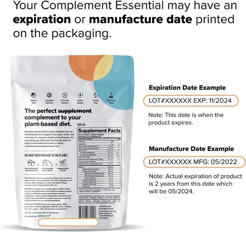 Miniatura 9 de Complement Multivitamínico vegano esencial para mujeres y hombres - Suplemento de apoyo inmunológico con Omega-3 DHA y EPA, B12, vitamina D3 y K2