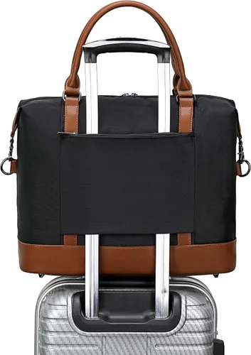 Miniatura 3 de CAMTOP- Bolso de viaje para mujer, de lona, para equipaje de mano, negro, (Black -1)), 6050